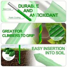 28pcs Sturdy And Durable Garden Support Set, Freely Combinable, Suitable For Tomatoes, Grapes, Cucumbers, Various Fruits, Plants, Vegetables, A Helpful Gardening Tool For Greenhouse And Outdoor Gardening - Multicolor - View 12