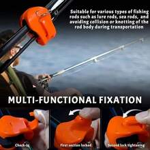 2 Pieces Of Multifunctional Rod Clip Storage Clip - A Carrier And Tangled Organizer For Fishing Rods, Suitable For Cable Holders, Pressure Resistant Protection, High Elastic Band, Rubber Rod Clip