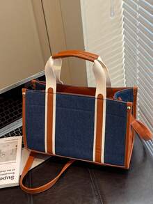 Minimalist Large Capacity Handbag, Shoulder Bag, Tote Bag, Crossbody Bag - Multicolor - View 1