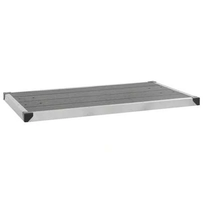 vidaXL Outdoor Shower Tray WPC Stainless Steel 43.3"X24.4" Gray