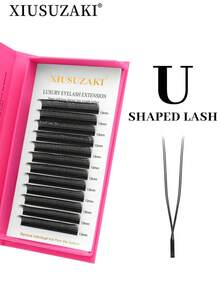Nối mi giả 3D/4D/5D hình chữ U/W, 12 hàng, làm từ lông chồn, độ dày cao. - màu đen - Xem 4