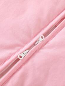 1.5tog 婴儿100%纯棉睡袋，四季皆宜，纯色新生儿无袖舒适襁褓睡袋，粉色/蓝色 - 彩色 - 查看 5