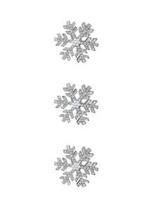 6/10/20个装女士银色雪花仿珍珠发夹 冬季发饰 水钻小爪夹 刘海夹 甜美优雅日常佩戴发夹，雪花发饰，新年必备发爪发夹，圣诞节，派对造型 - 銀色 - 查看 11