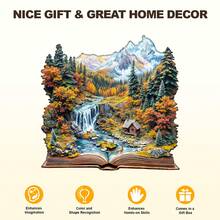 1 件秋季仙境不对称形状木制拼图玩具，独特的派对游戏礼物，装饰艺术拼图，桌面魔术拼图，创意儿童益智拼图，节日礼物，成人木制拼图，圣诞礼物，返校礼物，生日礼物（2D 拼图） - 彩色 - 查看 8