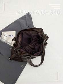 [ US-Based Shipping ] Retro Tote Spacious Work Travel Everyday Essentials Handbag, Vintage Large Capacity Handbag Casual Tote Bag, ‌Vintage Large Capacity PU Leather Shoulder Bag For Women, Vintage PU Messenger Shoulder Bag, Women Casual Tote Bag & Wallet,City Bowling Bags Y2k Streetwear Women's Leather Tote Bag Preppy Cute Purse,Bohemia Style Bag For Women, New Fashion Classic Versatile Commuter Solid Color Shoulder Bag Handbag Wallet, Zipper Opening Ladies Bag, Suitable For Shopping, Travel With, Purses And Bags Women Black Purse Bags For Women Beach Bag Halloween Tote Bags For Women Travel Essentials Clear Bag Bolsos Para Mujer Clear Purse Handbags For Women School Bag Crossbody Bags For Women New Fall Fashion Women Totes Bags For Women Carteras Para Mujer Purses For Women Brown Purse Backpack Work Bag Lunch Bag For Women Back To School - 彩色 - 查看 6