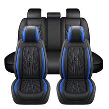 Universal Seat Covers Full Set, 5 Seats Seat Covers For Cars, Waterproof Pu Leather Car Seat Covers, Auto Protectors Fit For Most Sedans SUV Pick-Up Truck - 黑藍 - 查看 10