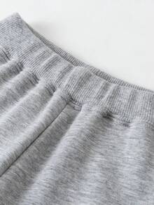 mini bala Calças Balão para Meninas, Macias, Confortáveis, Fofas, Versáteis, Ideais para o Dia a Dia no Outono - Cinza claro - Visão 6