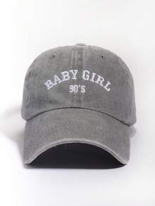 1pc Women's Casual Adjustable Soft Top Baseball Cap, Light Gray - Light Grey - View 15