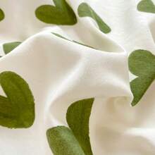 3 件简约数码印花柔软舒适床上用品套装，包括 1 件床笠和 2 件枕套，豹纹、心形、花朵、玫瑰图案，数码印花技术，清新风格床上用品套装适用于卧室、客房、特大号/大号/单人床，亲肤、透气、双面、四季皆宜，可机洗