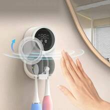 1pc Smart Toothbrush Sanitizer, Home Smart USB Charging Toothbrush Sterilizer, Electric Toothbrush Drying Rack, Wall-Mounted Toothbrush Holder Without Drilling