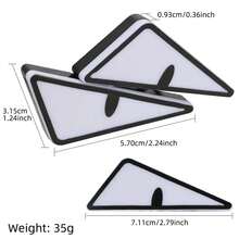 2 件摩托车 LED 恶魔眼灯 LED 鹰眼灯高亮度三角形恶魔眼霓虹灯适用于汽车和摩托车趣味氛围灯、驾驶辅助灯、摩托车迷你转向信号闪光器尾灯汽车装饰灯 12V LED 灯适用于任何摩托车，不含电池