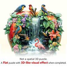 1pc Wooden Jigsaw Puzzle, Asymmetrical Animal Shaped Wooden Puzzle Toy, Unique Party Game Gift, Decorative Art Puzzle, Tabletop Magic Puzzle, Creative Children's Educational Puzzle, Holiday Gift, Adult Wooden Puzzle, Christmas Gift, Back To School Gift, Birthday Gift (2D Puzzle)