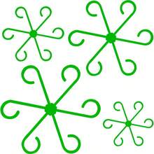 4PCS Turtle-Backed Bamboo Holder, Supporting Anti-Lodging Spring Feather Bracket Branches, Closing Flower Pot Frame Gardening Flowers Arum Green Plants