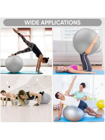 1pc Yoga Ball, Fitness Ball, Core Ball, 5 Sizes Available, Mini Stability Ball, Yoga, Workout, Bending, Balance, Stability, Fitness, Office Ball Chair, Smooth Surface