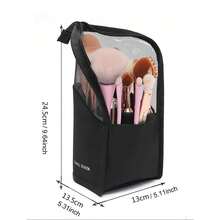Travel Makeup Bag, 1Pc Large Capacity Lightweight Toiletry Handbag Bath Shower Bag Multifunctional Cosmetic Organizer Cute Handbag Wallet Pouch Case Portable Cosmetics Brush Storage Clutch With Zipper Closure For Lipstick, Brush, Skincare, Mobile Phone, Coin, Small Items, For Home, Travel, Vacation And School Use,Makeup Bag Makeup Pouch Skincare Bag Toiletry Bag Packing Cubes,Travel Essentials Storage Makeup Organizer Makeup Case Makeup Travel Toiletry Organizer Essentials Gifts Storage Zipper Accessories Nail - 黑色 - 查看 8