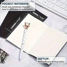 10 Mini Pocket Notebooks - Black Kraft Paper, 5.12 X 3.54 Inch Shorthand Notebooks, Perfect For Carrying And Giving