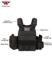 Adjustable Shoulder & Waist Hunting Vest, Expandable Triple Waist Pouch, Laser Perforated, Tear-Resistant, Suitable For Hunting, Outdoor Adventure And More