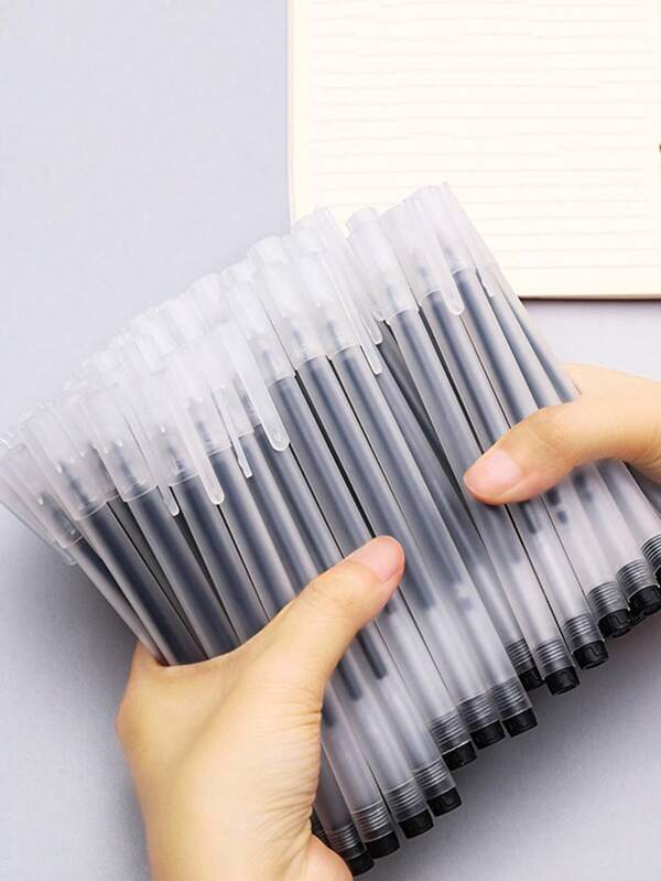 16pcs/28pcs/20pcs/8pcs/1pc Style Creative Transparent Frosted Ballpoint Pens Back To School