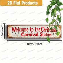 2D Flat, 1pc Vintage Metal Wall Sign, Indoor And Outdoor Holiday Decorations For Home, Cafe, Bar, Garden - Easy To Hang, No Battery Power Required, & Christmas Aluminum Sign, Home Decor, Vintage Metal Wall Art, Outdoor Wall Art, Cafe Decor, Seasonal Decoration, Festive Metal Sign, Lightweight Holiday Decor, Tin Surface, Interior Designers, Seasonal Decorators Christmas Decorations Room Decor