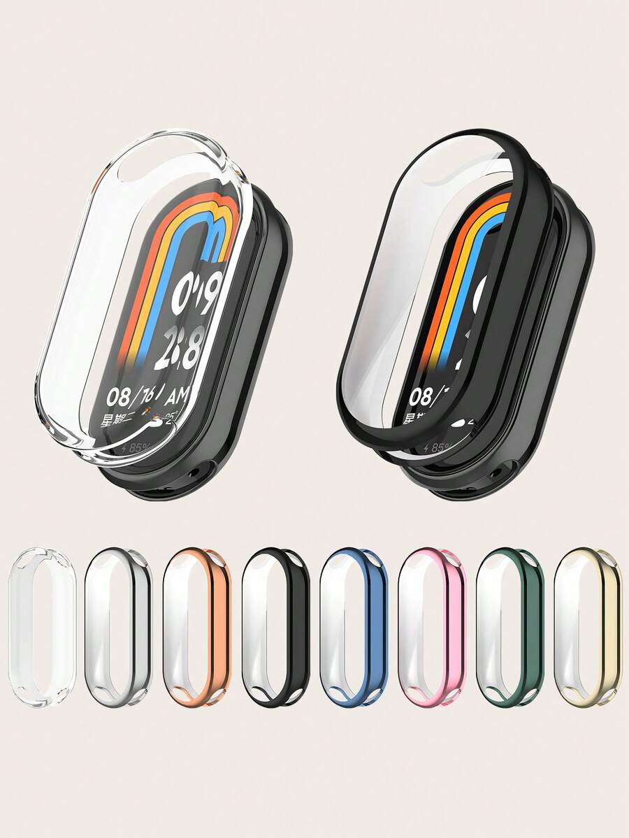 1 buah Casing Pelindung Smart Band TPU Berlapis Elektrik Warna Polos untuk Wanita/Pria, Pelindung Anti Gores Full Cover, Kompatibel dengan Mi Band 10 - Mi Band 10 - View 1