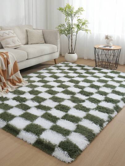 1pc Plush Area Rug, Non-Slip Carpet For Home, Living Room, Bedroom