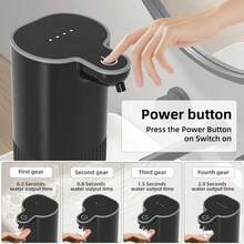 DONASIRA 1 件自动皂液器，黑色泡沫型，自动泡沫分配器家居浴室装饰秋季装饰返校 - 黑色泡棉款 - 查看 4