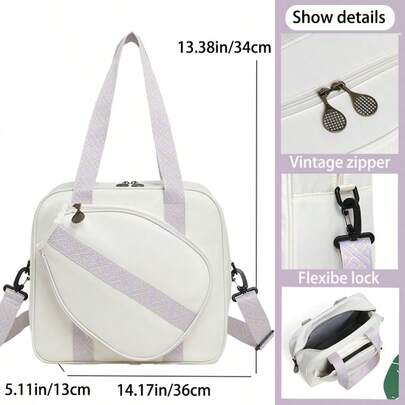 2025 New High-Quality Tennis Bag, Large Capacity Handheld & Shoulder Strap, Lightweight Racket Bag For Men & Women, Suitable For Tennis & Badminton