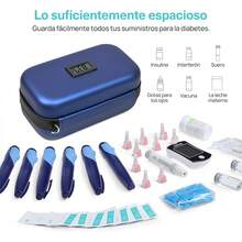 Hielera para Insulina 2 Bolsas de Hielo Portatil,Bolsa Enfriamiento Pantalla de Temperatura,Diabetes Organizer Cooler de Medicamentos,Mantenga Fresca Durante 8-10 Horas,para Viaje y Trabajo Salud (A) - a - Ver 7