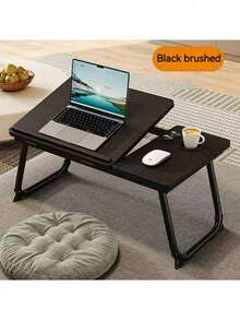 1pc Five-Speed Adjustable + Cup Holder + Anti-Slip Strip/Folding Study Table/Laptop Table/Offictable/Slouchy Table/Bede, Lap Desk/Bedtable/Multifunctional Table, Homecoming Season - Multicolor - View 18