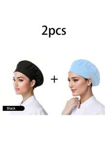 1pc Adjustable Elastic Chef Hat, Unisex Cooking Cap, Oil-Proof Work Hat, Dust-Proof Hair Cover, Suitable For Restaurant, Factory, Kitchen, Cooking, Hair Protection, Workshop, Food Service, Mother's Day Gift - Multicolor - View 15