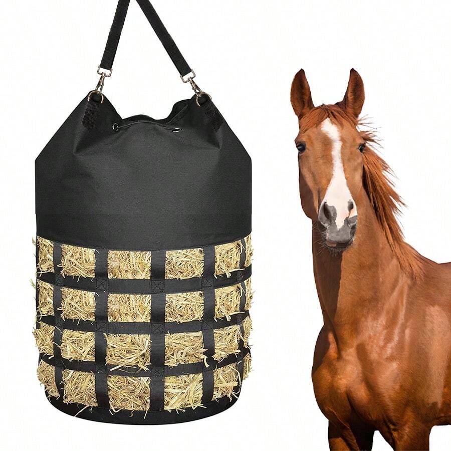 ITANDME 馬用乾草袋、馬用乾草網、乾草袋、馬用乾草袋、馬用乾草餵食袋、馬用乾草餵食袋、馬用乾草袋、馬用乾草袋 - 彩色 - 查看 1
