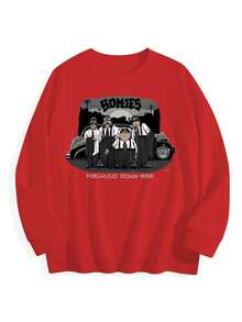 Homies Pachuco  Ese Retro Crewneck - Màu Đỏ Sâu - Xem 1