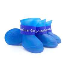 4pcs/Set S/M/L/XL/XXL Cat & Dog Outdoor Ankle Boots, Pet Waterproof Rain Shoes, Non-Slip Rubber Boots, Pet Accessories, Pet Waterproof Shoes, Soft Bottom Won't Fall Off Dog Paw Covers, Pet Warm Shoes For Autumn/Winter - Multicolor - View 38