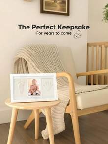 1 Baby Handprint & Footprint Kit - Clay Imprint Memorial Frame, Newborn Room Photo Frame, Personalized New Mom Gift, Suitable For Baby Shower And Baby Registry (Please Read The Instructions Carefully Before Use To Get Detailed Usage Instructions And Watch The Video Demonstration). - Multicolor - View 3