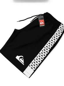 Quiksilver Men's Bermuda Shorts With Side Pockets And Elastane - Black - View 2