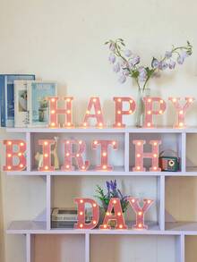 1 个 16 厘米/6.3 英寸粉色发光字母点亮您的房间，电池供电的 LED 字母灯，数字灯标志，适用于儿童房装饰、婚礼、生日派对装饰灯、家居和房间装饰字母灯、字母照明夜灯、圣诞装饰字母灯 - 深粉紅色 - 查看 5