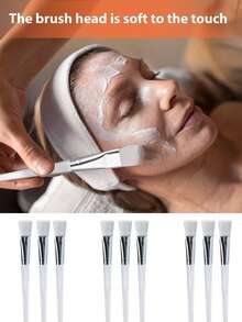 5 PIEZAS Cepillo para mascarilla facial transparente, cepillos de maquillaje para herramientas cosméticas para aplicación de mascarilla facial y mascarilla para ojos, y necesidades de bricolaje