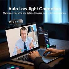 4K Webcam 1080P Mini Camera 2K Full HD Webcam With Microphone 30fps USB Web Cam For Auto Focus PC Laptop Video Shooting Camera - màu đen - Xem 6