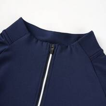 Under Armour 男女通用健身训练半拉链高领长袖T恤 - 藏青色 - 查看 3