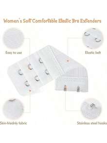 10pcs/1/3/6/9pcs Bra Extender 2Hook3Row, Elongated, Underwear Accessories,Elastic, Adjustable, Underwear Extension Buckle, Bra Extension Buckle, Breasted Bra Back Buckle
