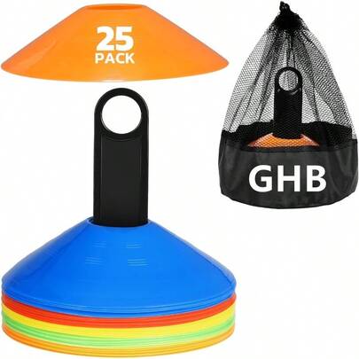 Soccer Cones 25 50 100 Pack Disc Soccer Sport Cones Training Field Marker Agility Cones For Traffic Basketball Coaching Practice Equipment Includes Cone Drills Guidegift