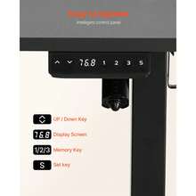 L Shaped Desk, Electric Adjustable Height Corner Gaming Desk With Dual Hooks, Heavy Duty Carbon Steel L-Shaped Computer Table With Power Outlets For Home And Office, Easy To Assemble, Black