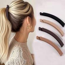 2/4 piezas Clip de banana mate vertical, clip para coleta alta, pasador para cabello fino, sujetador de coleta, accesorios para el cabello, pinzas de garra, pasadores de cabello