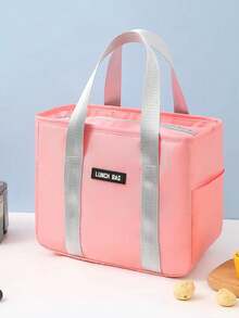 حقيبة عازلة من قماش الأكسفورد قطعة واحدة، حقيبة نزهة خارجية محمولة، حقيبة غداء كبيرة السعة مقاومة للماء مناسبة للأطفال والبالغين لحمل الفواكه والمشروبات والطعام، حقيبة تخزين مدرسية بسيطة، حقيبة تخزين للمعلم، حقيبة فصل دراسي، حقيبة غداء، حقيبة تخزين مدرسية، صندوق غداء للسفر للنساء، حقيبة عازلة للحرارة