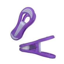 - 64 - Purple Clothes Pegs - No Metal Spring Design To Prevent Rusting, Soft Grip For A Secure Gentle Hold. Plastic Laundry Hangers - Default - View 4