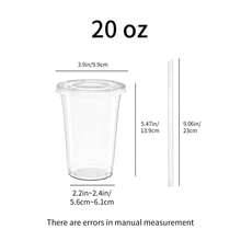 100Pack- [12,16,20,24 Oz Plastic Cups With Lids And Straws], Disposable Clear Plastic Cups With Lids For Iced Coffee, Smoothie, Milkshake And Cold Drinks[]] - 規格 - 查看 13