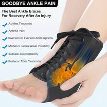 Lace Up Ankle Brace With Metal Side Stabilizers, Adjustable Lace - Up Ankle Braces Men And Women Sprained Foot Support Brace Posterior Tibial Tendonitis Achilles Tendon Injury L