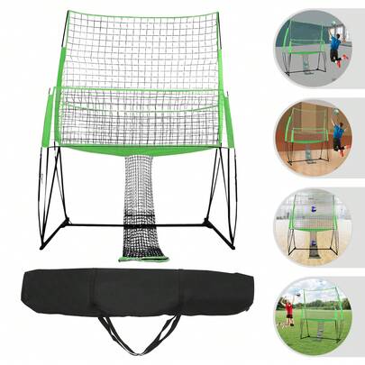 WUPYI2018 Volleyballnetz Trainingssystem, Tragbares 3-in-1 Volleyball Netz mit Tragetasche, Höhenverstellbar Volleyball-Rebounder für Hinterhof-Schlägerteam Solo-Trainingsgeräte, 2.44 * 3.35 M