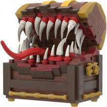 Treasure Box Monster Monster Building Set, Games Treasure Chest Model Suitable For Halloween & Christmas Decoration, Ideal For Family Gatherings And As Birthday Gifts. - Màu nâu Sô-cô-la - Xem 6