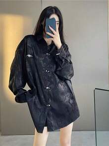 Hanfu Tops - الأسود - مشاهدة 1